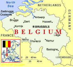 Karte von Belgien