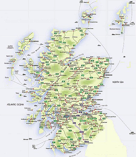 Karte von Schottland