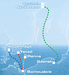 POL Fähren Routenkarte